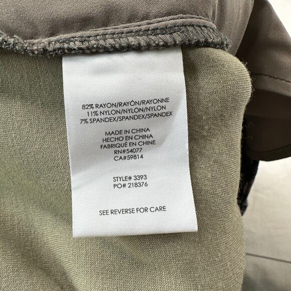 Cabi Pants Womens 6 Black Jungle Leopard Print Stretch Skinny Ankle Classic Work - Picture 4 of 10